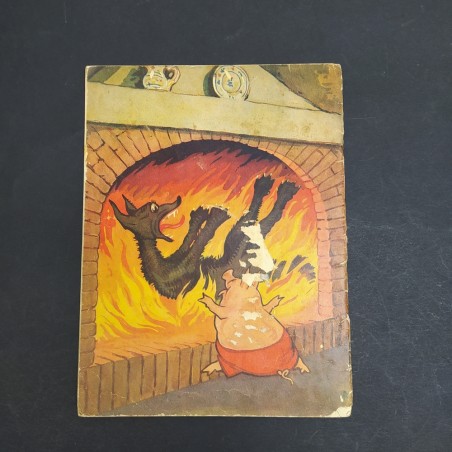 Libro illustrato di favole per bambini I tre maialetti, ed. SACSE 1939. Strappi