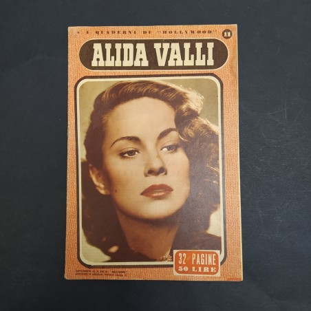 Rivista I quaderni di Hollywood n°11 con speciale su Alida Valli. Sbucciature