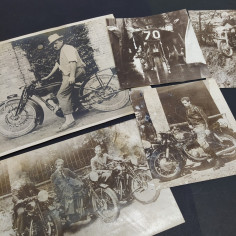 Lotto di 7 foto moto Gilera, Rumi, Bianchi, varie annate. Pieghe, macchie 2
