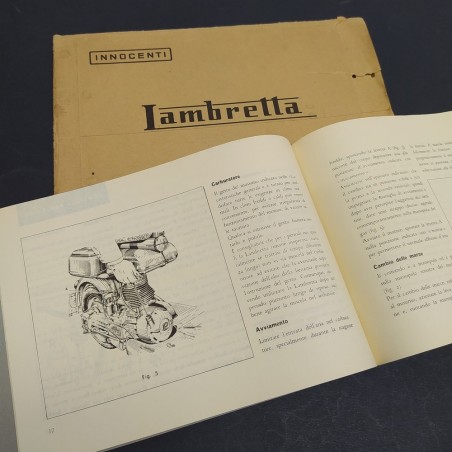 Libretto d'uso e manutenzione della Lambretta 125 E Innocenti. Buone condizioni