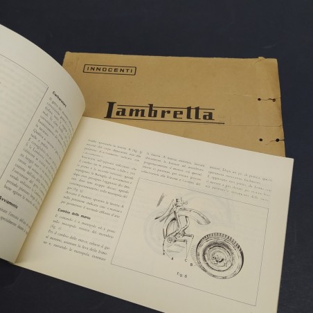 Libretto d'uso e manutenzione della Lambretta 125 E Innocenti. Buone condizioni