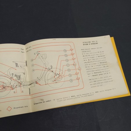 Libretto d'uso e manutenzione della Lambretta 125 c e lc Innocenti. Macchie