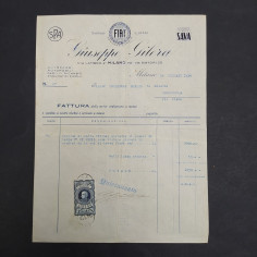 Fattura in carta intestata con autografo di Giuseppe Gilera datata 1934