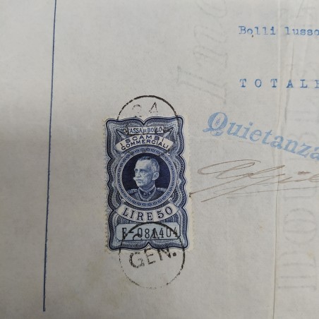 Fattura in carta intestata con autografo di Giuseppe Gilera datata 1934