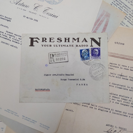 Blocco di lettere e circolari radio Masterband anni 1929/30/31. Buone condizioni
