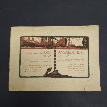 Opuscolo Ansaldo & C. Oltre la vittoria. Strappi e fioritura della carta