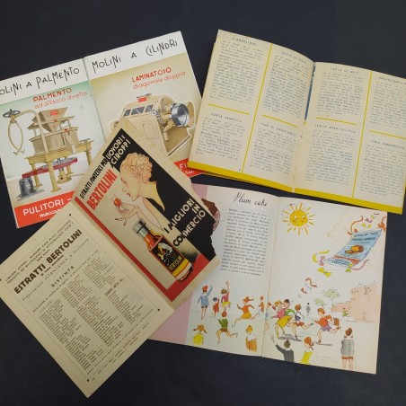 Lotto di 4 cataloghi macchine alimentari e ricettari anni '50. Piccoli strappi