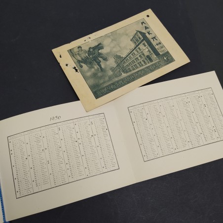 Lotto di 2 cartoncini dell'Accademia Militare anni 1935 e 1956. Piccoli fori