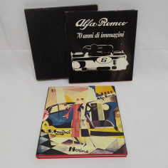 Lotto di 2 libri Alfa Romeo Cento manifesti, 70 anni di immagini anni '80. Buono