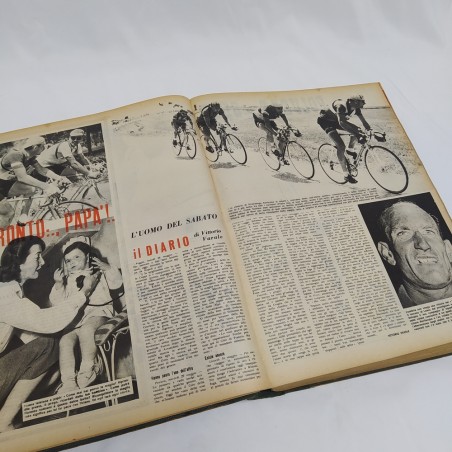 Riviste settimanali Lo sport  anni 1951/52 rilegate in volume. Riparazioni