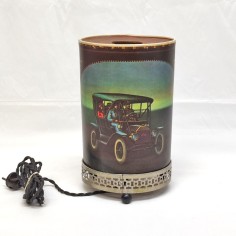 Lampada lanterna magica anni 20/30 disegno automobili originale