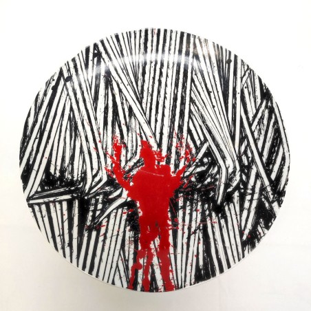 Piatto ceramica artista Emilio Scanavino ed. limitata 12/50 d. 29 cm