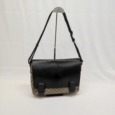Borsa cartella uomo Gucci Messenger bag GG usata