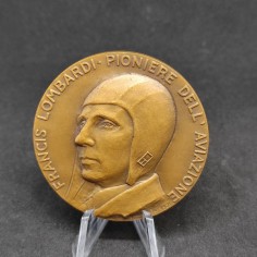 Medaglia in bronzo Francis Lombardi Pioniere dell'Aviazione 1930-1980