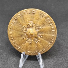 Medaglia in bronzo Francis Lombardi Pioniere dell'Aviazione 1930-1980 2