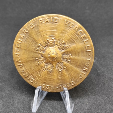Medaglia in bronzo Francis Lombardi Pioniere dell'Aviazione 1930-1980