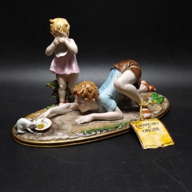 Ceramica Nuova Triade mod. 955 bambini e gattino