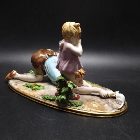 Ceramica Nuova Triade mod. 955 bambini e gattino