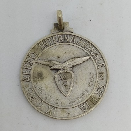 Lotto di due medaglie Giro Aereo Internazionale di Sicilia 1957