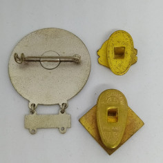 Medaglia Giro Aereo Sicilia 1957 Pin TCI socio LX anni e Tiro a Segno Brescia 2