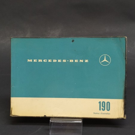 Libretto Notice d'entretien Mercedes Benz 190 in francese. Mediocre