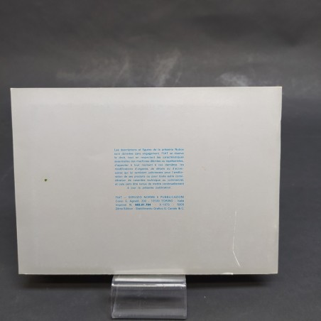 Libretto Notice d'entretien Fiat 124 Sport coupé in francese, 1973. Buono