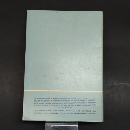 Libretto Notice d'entretien Fiat 500/500L in francese, 1972. Macchioline