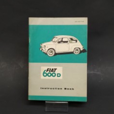 Libretto Instruction Book Fiat 600 D in inglese, 1966. Aloni e graffi