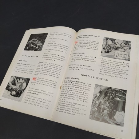 Libretto Instruction Book Fiat 600 D in inglese, 1966. Aloni e graffi
