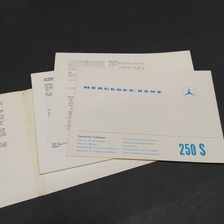Libretto Betriebsanleitung Mercedes Benz 250 S in tedesco e inglese, 1967