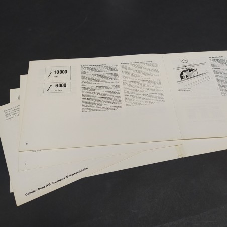 Libretto Betriebsanleitung Mercedes Benz 250 S in tedesco e inglese, 1967