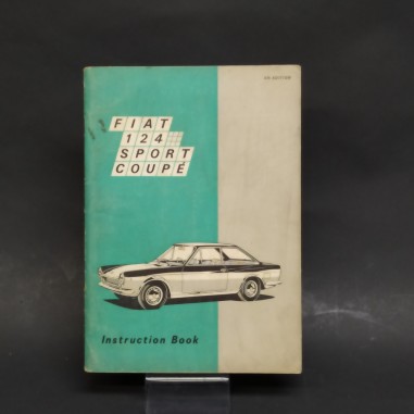 Libretto Instruction Book Fiat 124 sport coupé in inglese, 1969. Macchie