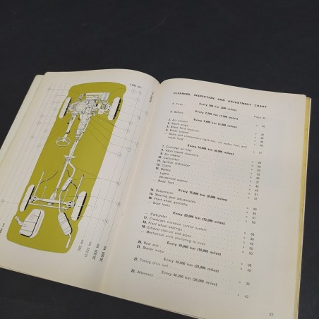 Libretto Instruction Book Fiat 124 sport coupé in inglese, 1969. Macchie
