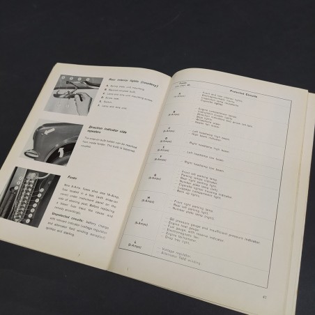 Libretto Instruction Book Fiat 124 sport coupé in inglese, 1969. Macchie