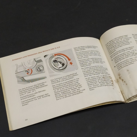 Libretto Betriebsanleitung Mercedes Benz 200D/220D/240D-D3.0 in tedesco, 1974