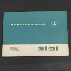 Libretto auto Mercedes Benz 200 D-220 D multilingue, 1971. Ingrigimento