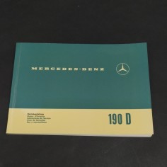 Libretto Betriebsanleitung auto Mercedes Benz 190 D multilingue, 1964. Buono