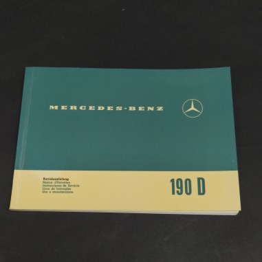 Libretto Betriebsanleitung auto Mercedes Benz 190 D multilingue, 1964. Buono