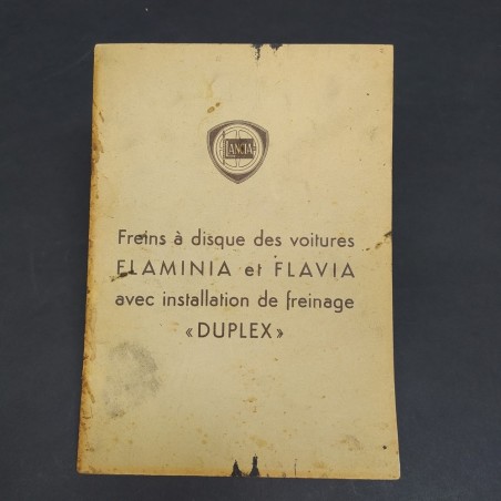 Libretto Freins a disque Duplex auto Lancia Flaminia e Flavia in francese, 1965