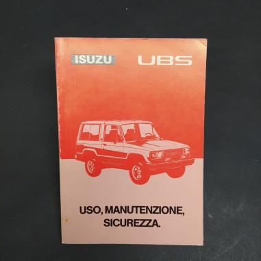 Libretto uso e manutenzione auto Isuzu UBS, 1° ed. 1989. Macchioline della carta