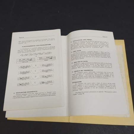 Libretto Uso e manutenzione Hillman Super Minx, Mark I, 1961. Segni a penna