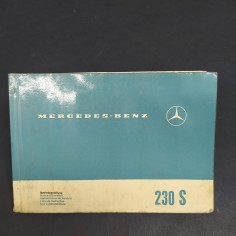 Libretto uso manutenzione auto Mercedes Benz 230 S multilingue, 1965. Macchie