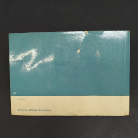Libretto uso manutenzione auto Mercedes Benz 230 S multilingue, 1965. Macchie