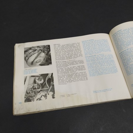 Libretto uso manutenzione auto Mercedes Benz 230 S multilingue, 1965. Macchie