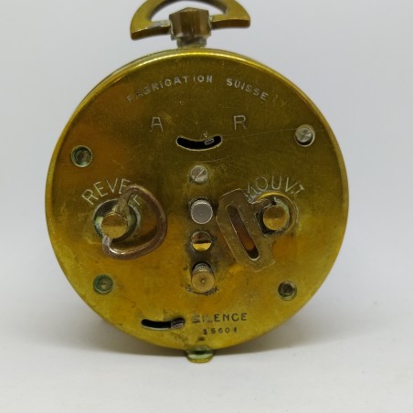 Orologio da tavolo sveglia fabbricazione svizzera in ottone funzionante
