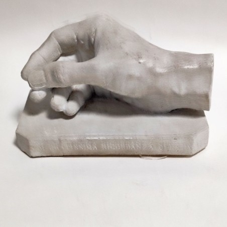 Cimeli di Giuseppe Verdi maschera mortuaria in terracotta e calco mano in gesso