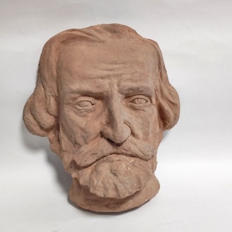Cimeli di Giuseppe Verdi maschera mortuaria in terracotta e calco mano in gesso