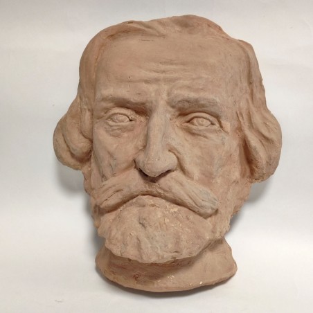 Cimeli di Giuseppe Verdi maschera mortuaria in terracotta e calco mano in gesso