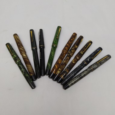 Lotto di 10 penne stilografiche Diamond anni 40/50 usate non testate