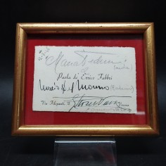 Quadretto con 3 autografi cantanti lirici 1946 notato Mario Del Monaco